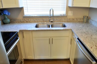 Double sink and retractable faucet