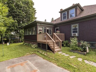 Rear entrance from garage offers a...