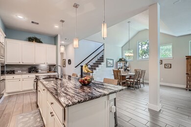Wonderful open floor plan!   The kitchen opens to