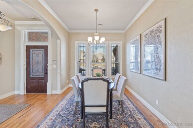 Front foyer and adjacent formal Dining room w/hard