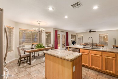 Kitchen with an eat in kitchen