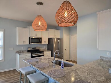 Coastal dining chandelier and matching over the ba