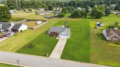 Aerial view of residential area