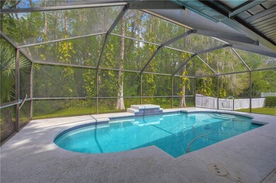 Screened enclosure with wooded view