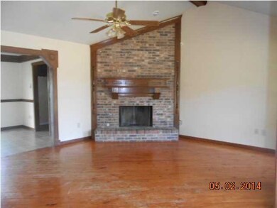 Living Room with corner fireplace