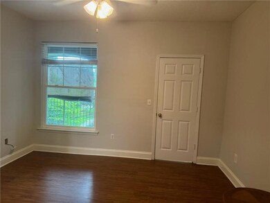 View of bedroom from the bath