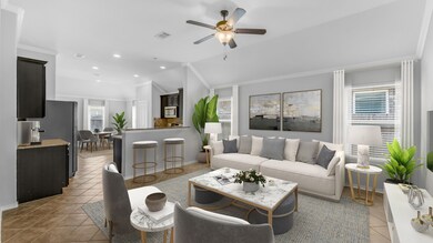 Virtually staged living room