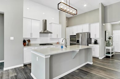 Gorgeous modern kitchen with massive center island