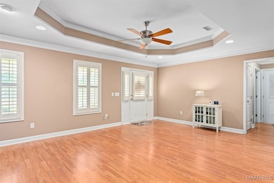 Trey Ceilings in Family Room