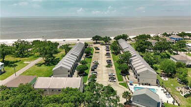 View of the beach from the condo's