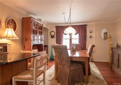 The dining area flows right through from the kitch