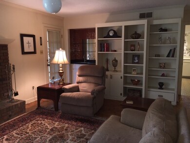 Wet bar and built in bookcases!