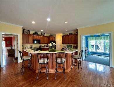 Kitchen featuring dark hardwood / wood-style floor