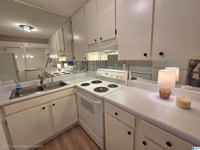 KITCHEN WITH LARGE MIRROR