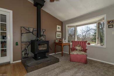 The wood stove will keep you cozy during the cold 