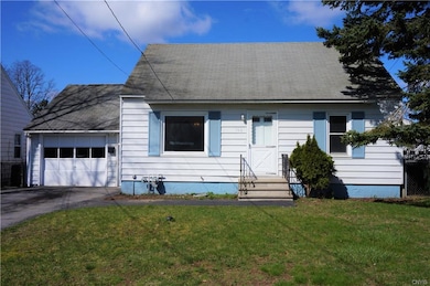 The front steps were recently built and the siding