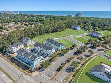View of urban area with a large body of water