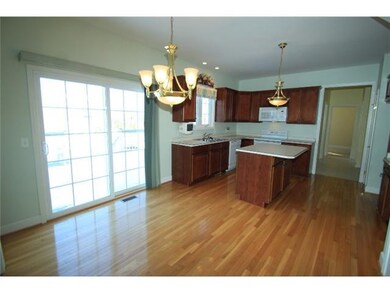 Kitchen. Large kitchen with hardwood floors, break