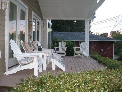 View of the front, covered front porch.   There ar