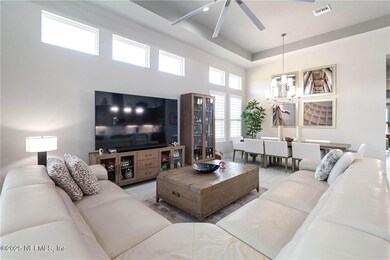 View of living room & dining room