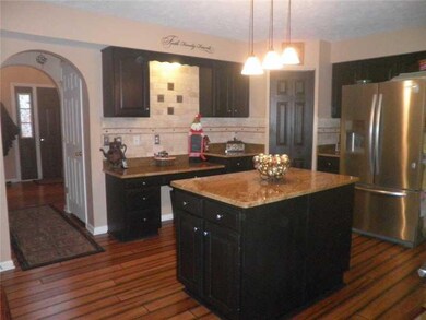 Kitchen. bamboo flooring, granite counter tops
