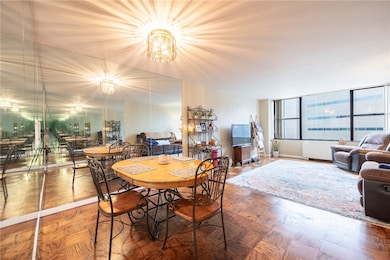 Open concept dining area and living room.