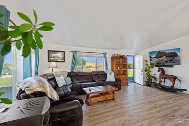 Living area featuring light wood-style flooring