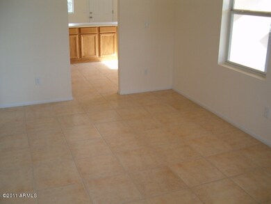 Living room, lots of new tile