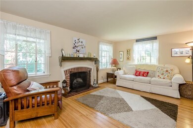 Expansive living room with beautiful hardwood floo