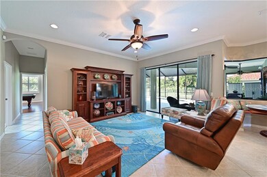 Kitchen overlooks light and airy family room.