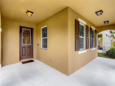 Covered Front Porch overlooks the Water Fountain f