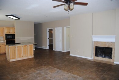 This very roomy hearth room is off the kitchen.  G