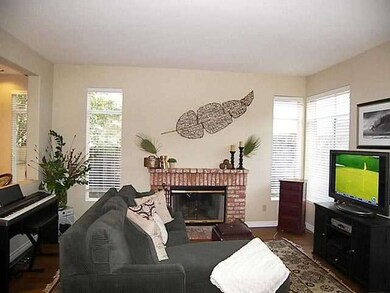 Family room with fireplace.