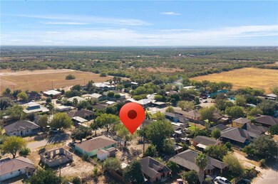 Aerial perspective of suburban area
