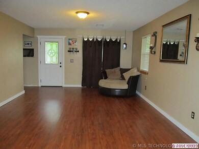 Living room with beautiful wood floors.