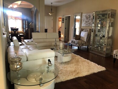 Living room opens to dining room View