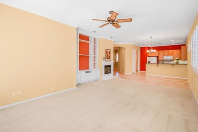 Living room view to kitchen