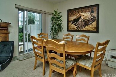 Dining room with patio door