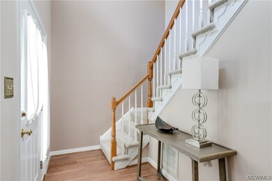 Foyer with new vinyl wood plank flooring