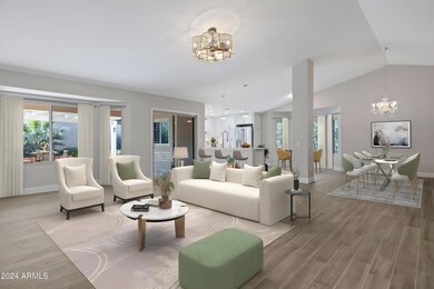 Virtually staged living & dining
