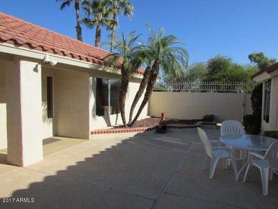 You enter into a private courtyard