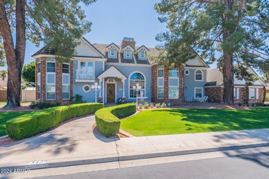 Manicured front landscape