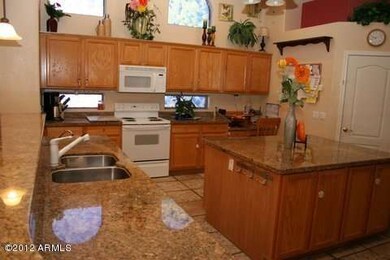 Kitchen with granite counters
