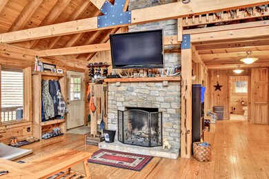 stone fireplace