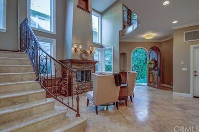 Looking from the dining room toward the front door