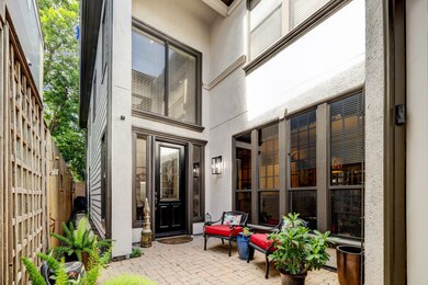 You are greeted with this lovely courtyard as you