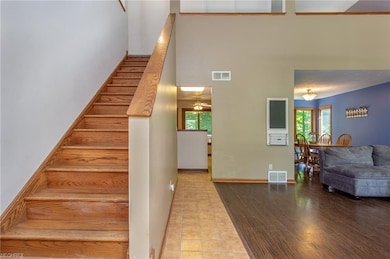 Walk through the front door into a contemporary dr
