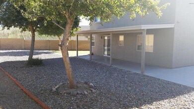 west to center of yard