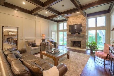 Updated Great Room with floor to ceiling stone fir