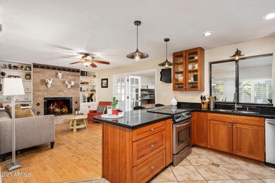 Kitchen into Family Room